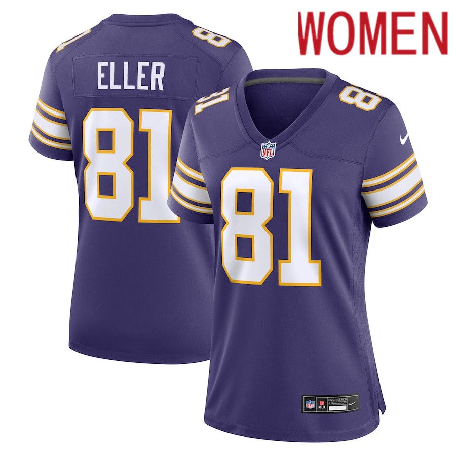 Women Minnesota Vikings #81 Carl Eller Nike Purple Classic Retired Player NFL Jersey->women nfl jersey->Women Jersey